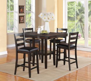 Tahoe - 5 Piece Counter Height Table Set - Brown