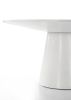 Jasper 59" White 3 Piece Round Dining Table Set with Gray Barrel Chairs