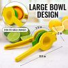 Metal 2-In-1 Lemon Lime Squeezer - Hand Juicer Lemon Squeezer - Max Extraction Manual Citrus Juicer