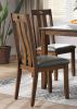 Natural Brown Finish Dinette 5pc Set Kitchen Breakfast Dining Table wooden Top Cushion Seats Chairs Dining room Furniture