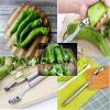 2pcs Pepper Corer; Stainless Steel Fruit Corer; Vegetable Corer; Corer With Serrated Slices And Handle; For Jalapeno