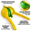 Metal 2-In-1 Lemon Lime Squeezer - Hand Juicer Lemon Squeezer - Max Extraction Manual Citrus Juicer