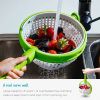 1pc Vegetable Drain Basket; Kitchen Vegetable Washing Basin; Salad Spinner; Fruit Washing Vegetable Basket; Kitchen Salad Washing Basin