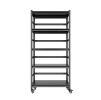 63"H Storage Shelves - Heavy Duty Metal Shelving Unit Adjustable 5-Tier Pantry Shelves with Wheels Load 1750LBS Kitchen Shelf Garage Storage