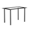 110cm Dining Table Tempered Glass Dining Table