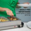 Electric Buffet Server and Food Warmer Perfect for Different Occasions, Silver