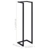 Towel Rack Black 9.8"x7.9"x37.4" Iron