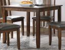 Natural Brown Finish Dinette 5pc Set Kitchen Breakfast Dining Table wooden Top Cushion Seats Chairs Dining room Furniture