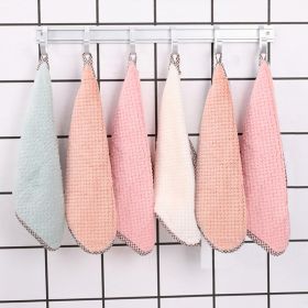 4pcs Thickened Dish Towel; Hanging Hand Towels; Kitchen Rag With Hanging Loop; Bathroom Hand Towels (size: 4pcs)