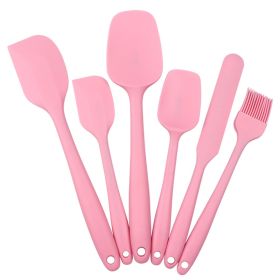 6pcs Silicone Kitchenware Set; Kitchen Supplies; Baking Supplies; Large Scraper; Spatula; Baking Tools; Cake Cream Spatula; Kitchen Tool Set (Color: 6PCS Color)