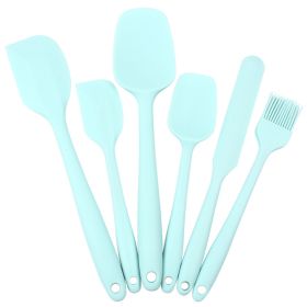 6pcs Silicone Kitchenware Set; Kitchen Supplies; Baking Supplies; Large Scraper; Spatula; Baking Tools; Cake Cream Spatula; Kitchen Tool Set (Color: 6PCS Black)