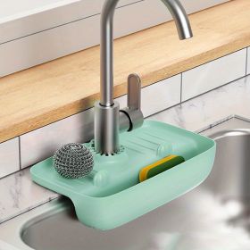 1pc; Sink Splash Guard; Drain Storage Rack; Rack Holder For Scourers Scrubber Sponge Dishcloth; Kitchen Supplies (Color: Default)