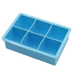 1pc Ice Cube Trays With Lid; Food Grade Silicone 6 Grid Ice Cube Mold; Flexible Easy Release Square Shaped Ice Maker; Kitchen Gadgets (Color: 6 Ice Trays With Lids - Black)