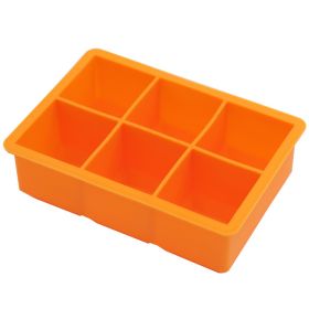 1pc Ice Cube Trays With Lid; Food Grade Silicone 6 Grid Ice Cube Mold; Flexible Easy Release Square Shaped Ice Maker; Kitchen Gadgets (Color: 6 Ice Trays With Lids - Transparent Color)