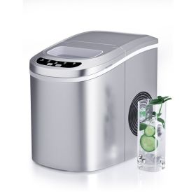 Mini Portable Electric Ice Maker Machine with Ice Scoop (Color: green)