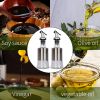 1PC Glass Seasoning Bottle Oil Bottle Stainless Steel Sheath Oil Pot Oil Pot Set Vinegar Bottle Soy Sauce Bottle Kitchen Supplies